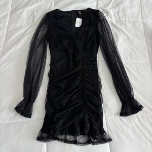 Windsor Black Long Sleeve Lace Dress
